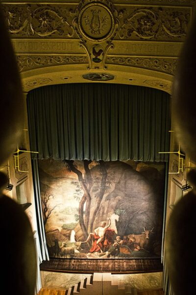 The theatre curtain by Vincenzo Antonio Revelli